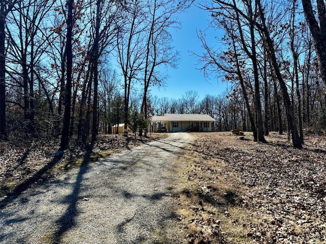 view of front of home with driveway