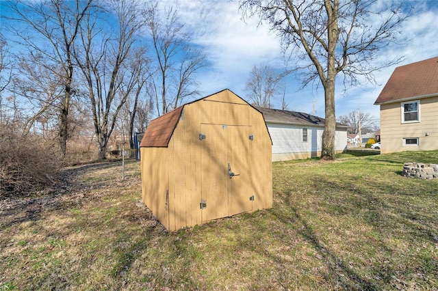 view of shed