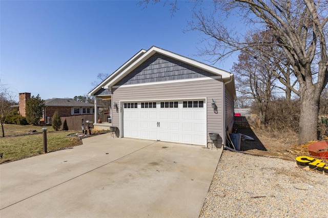 exterior space featuring concrete driveway