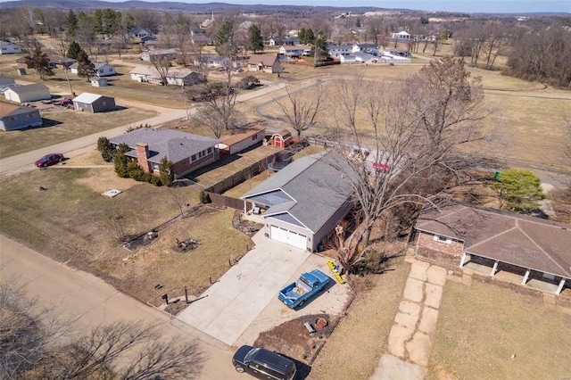 aerial view featuring a residential view