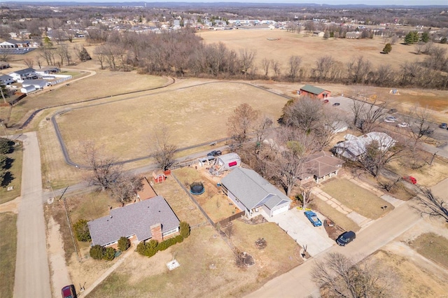 bird's eye view featuring a rural view