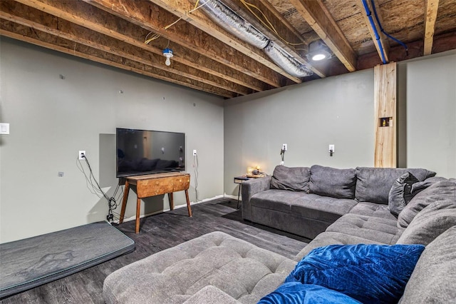 living room featuring wood finished floors