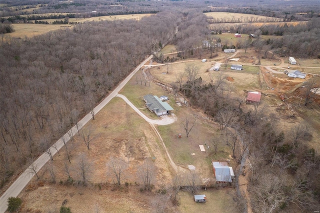 drone / aerial view featuring a rural view