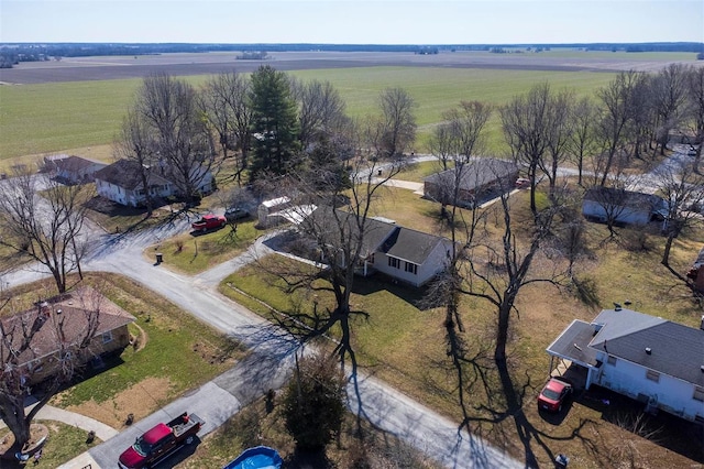 bird's eye view featuring a rural view