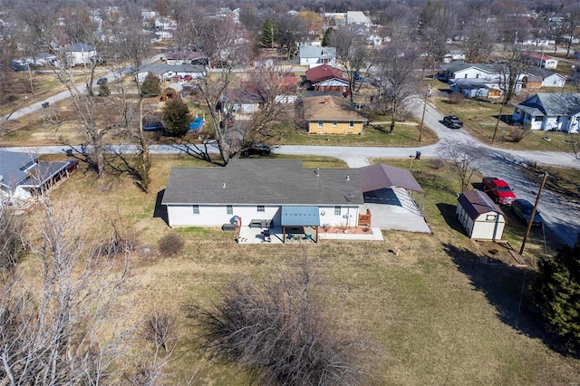 drone / aerial view with a residential view