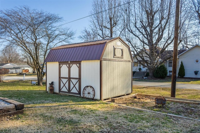 view of shed