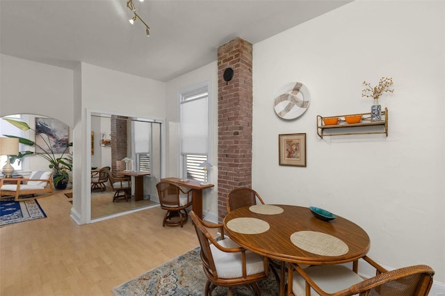 dining room featuring light wood-type flooring