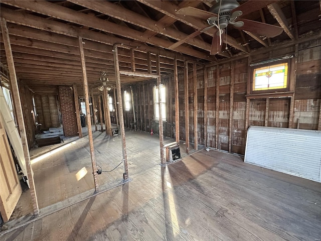 miscellaneous room featuring ceiling fan