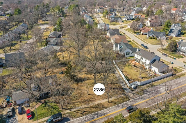 bird's eye view featuring a residential view