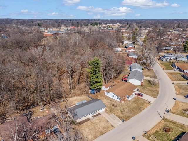 aerial view featuring a residential view