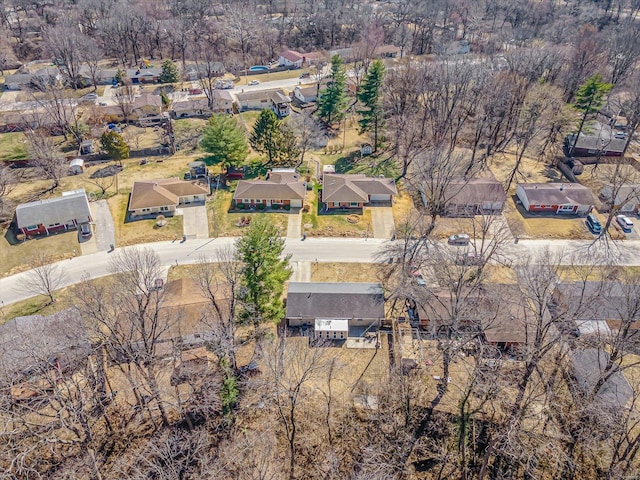 drone / aerial view with a residential view