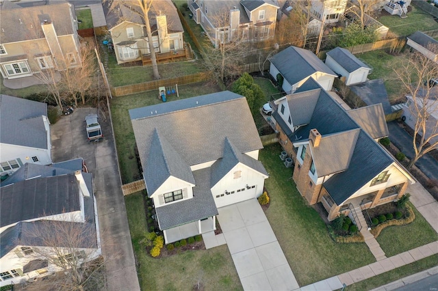 birds eye view of property featuring a residential view