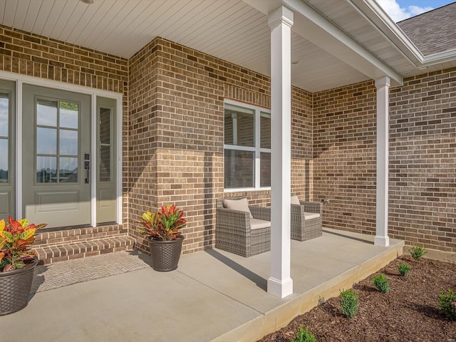 view of patio with a porch