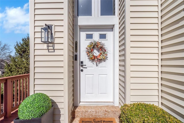 view of doorway to property