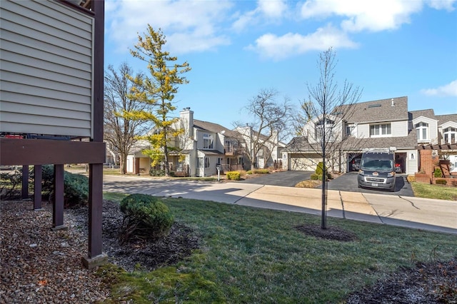 view of yard with a residential view