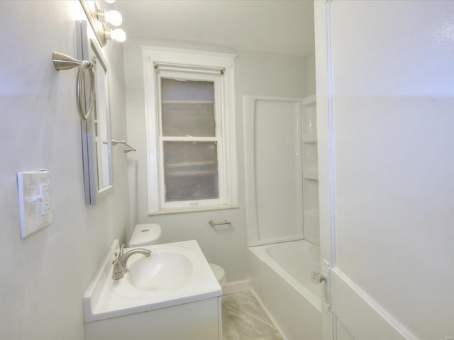 full bath featuring toilet and vanity