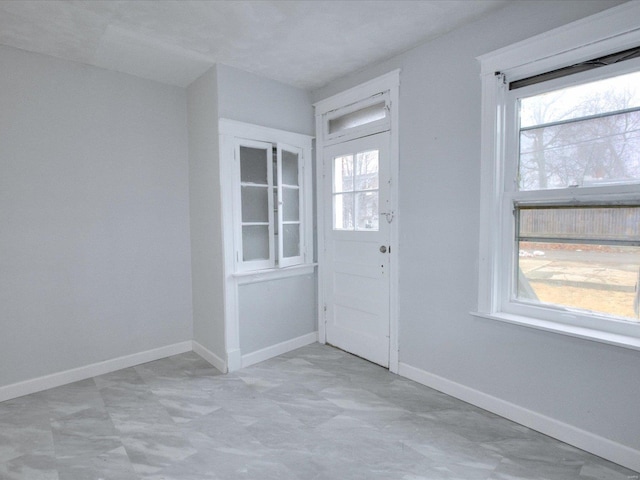 foyer with baseboards