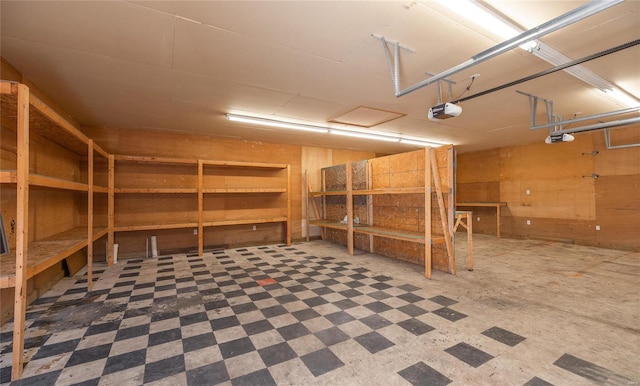 interior space featuring a garage door opener