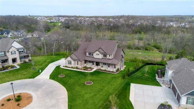 bird's eye view featuring a residential view