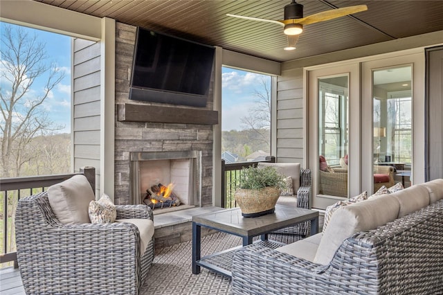 sunroom / solarium with plenty of natural light