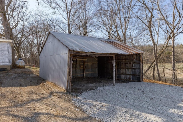 view of pole building with a detached carport