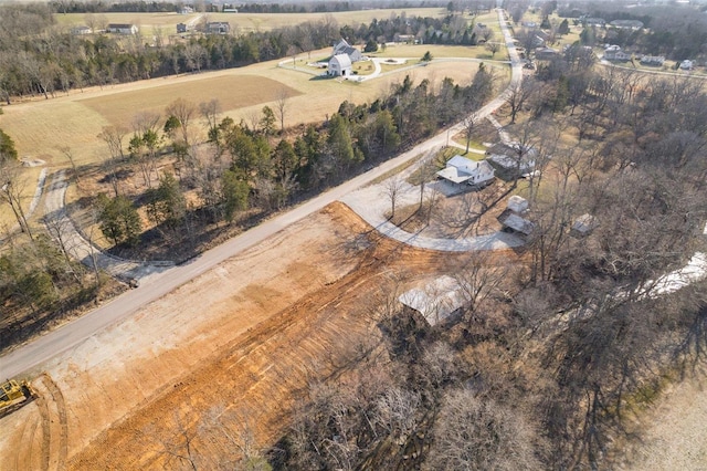 drone / aerial view with a rural view