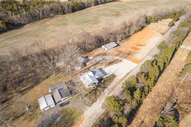 aerial view with a rural view