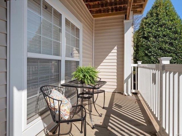 view of balcony