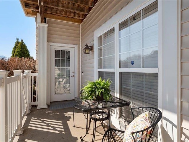 balcony with a porch