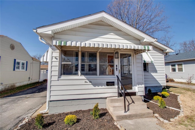 view of front of home