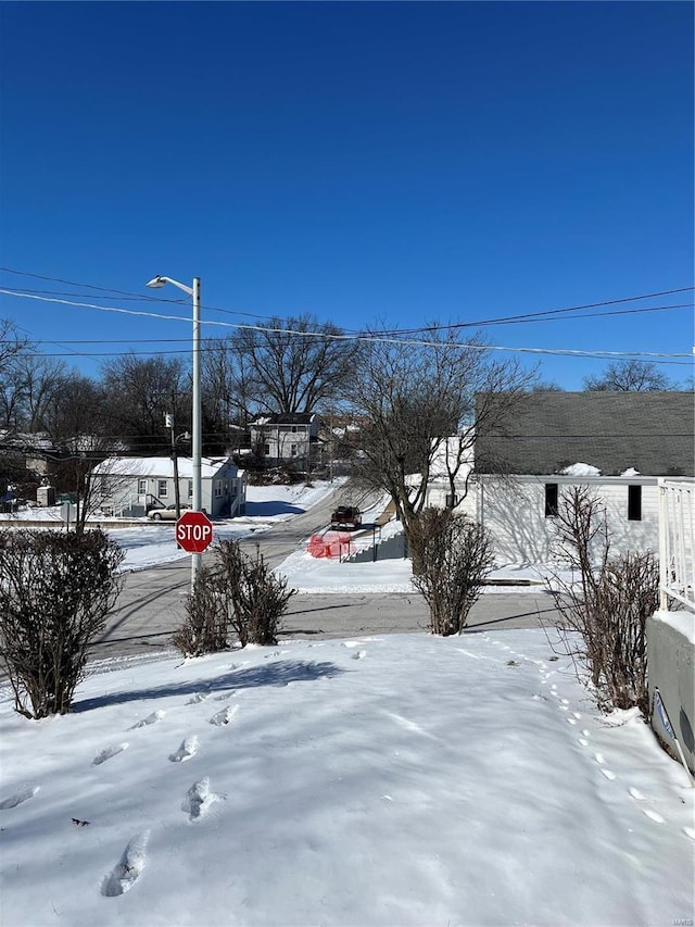 view of snowy yard