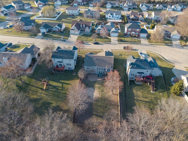 aerial view featuring a residential view