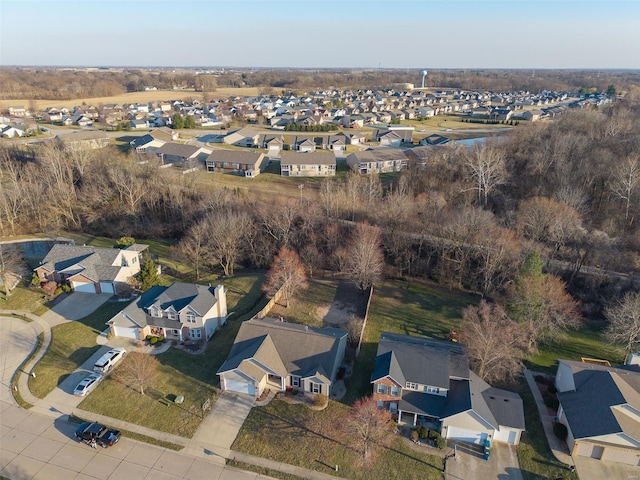 aerial view featuring a residential view