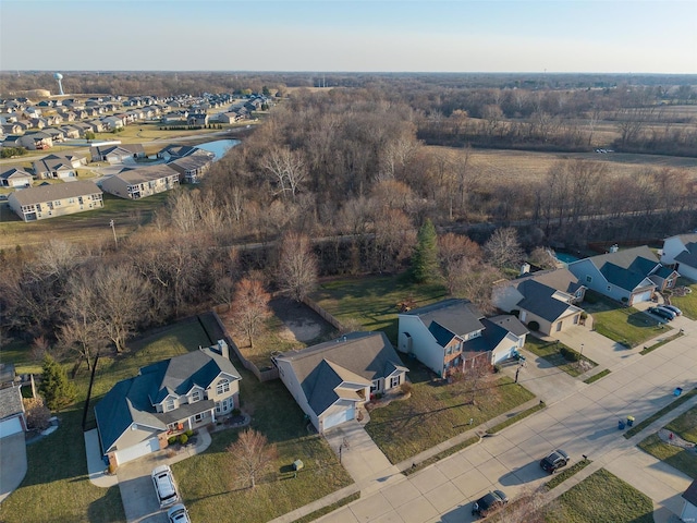 bird's eye view featuring a residential view