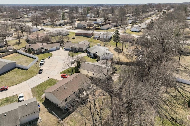 aerial view featuring a residential view