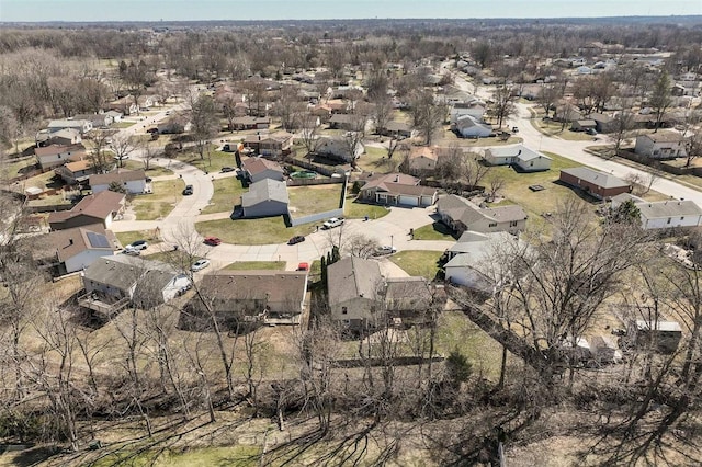 bird's eye view with a residential view