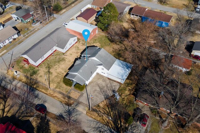 drone / aerial view with a residential view