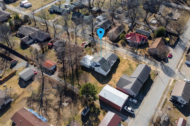 drone / aerial view with a residential view