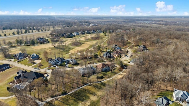 aerial view featuring a residential view