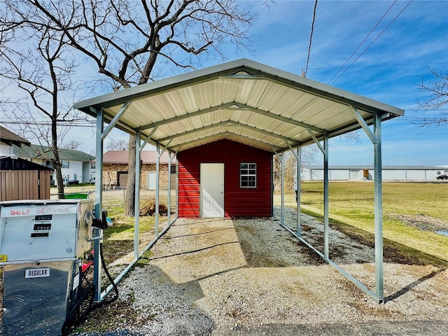 view of shed with a detached carport