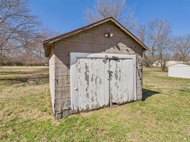 view of shed