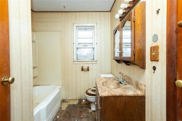 full bath with toilet and vanity