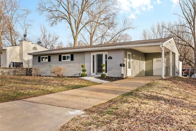 view of ranch-style home