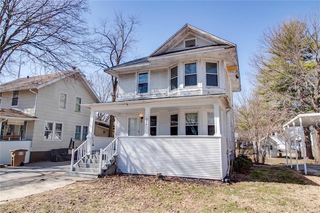 view of front facade with a porch