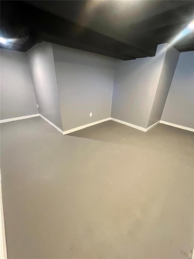 finished below grade area with baseboards