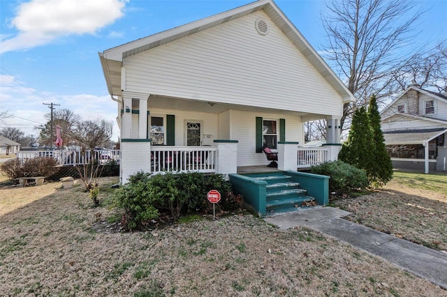 view of front of house with covered porch