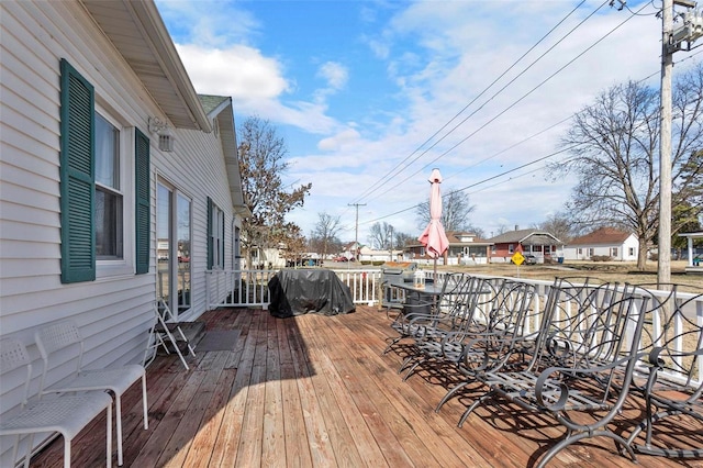 view of wooden terrace