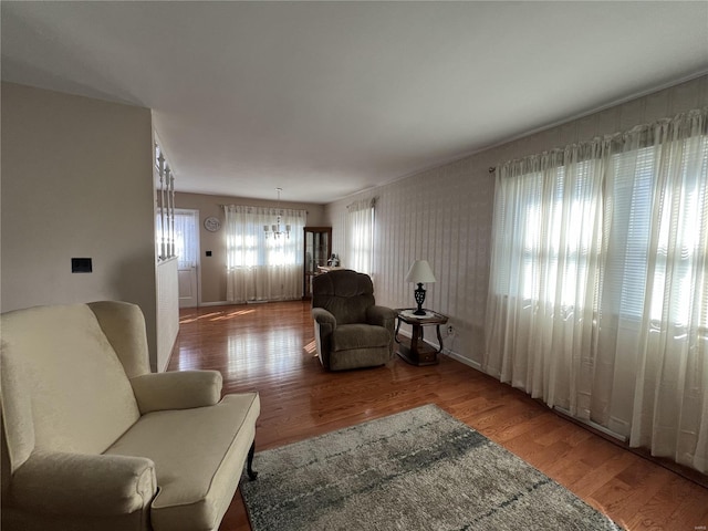 living room featuring wood finished floors