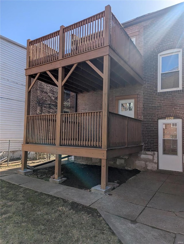 surrounding community featuring a wooden deck