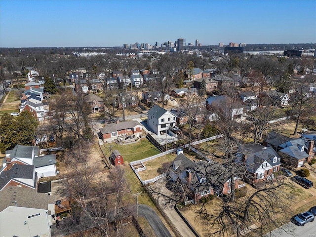 bird's eye view with a residential view